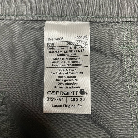 Carhartt - Canvas Work Dunagree / Loose Fit Original - Gray - 46x30 - Picture 8 of 8